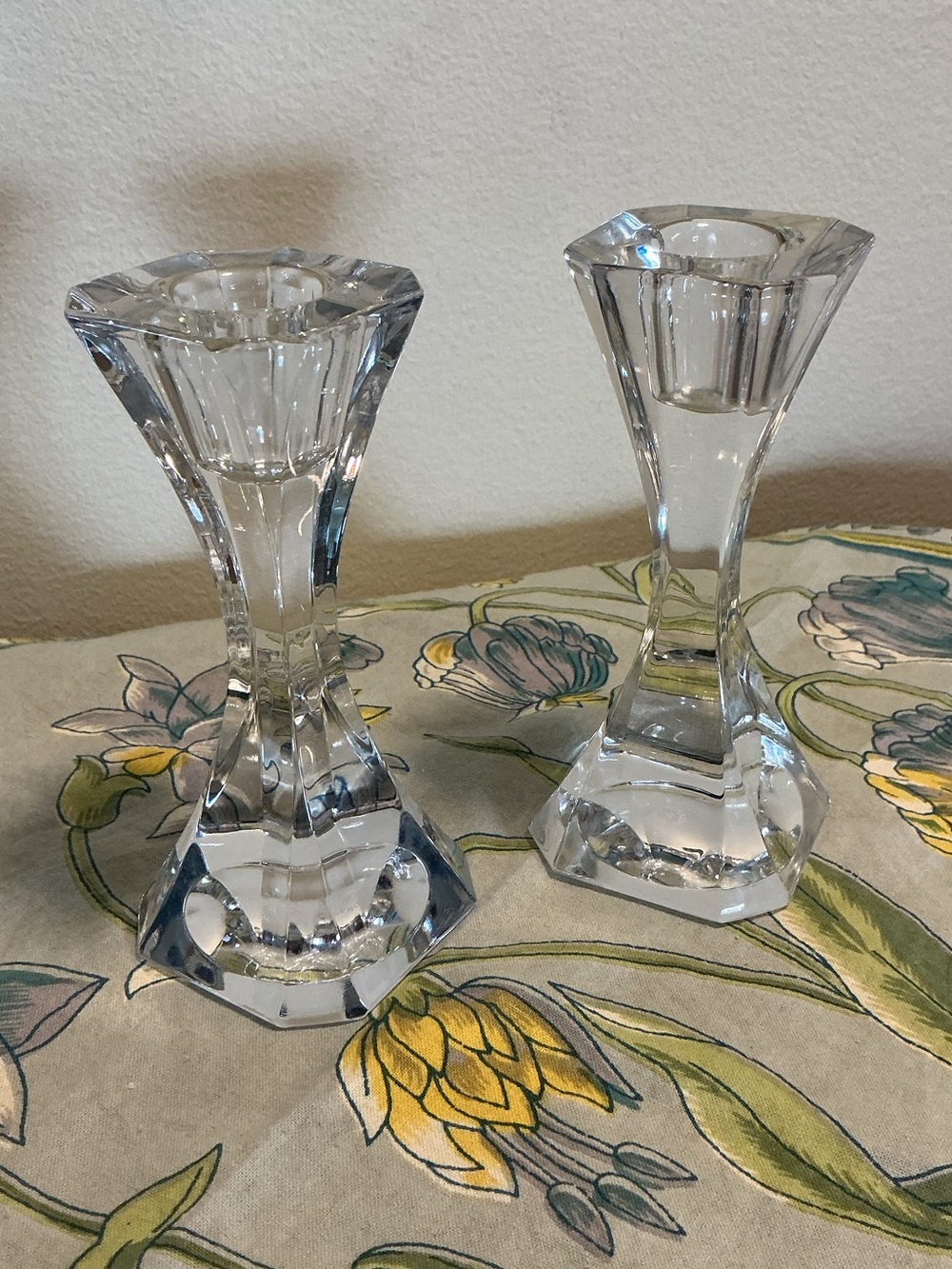 Pair of Villeroy & Boch Crystal Cocktail Club Candlesticks